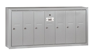 Vertical 7 Door Front Loading Mailboxes